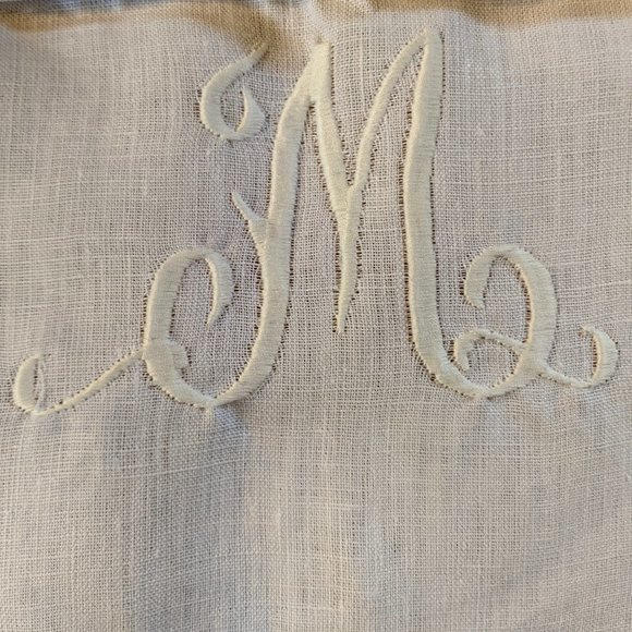 Embroidered NWOT Linen Table Runner (White) - Picture 3 of 8